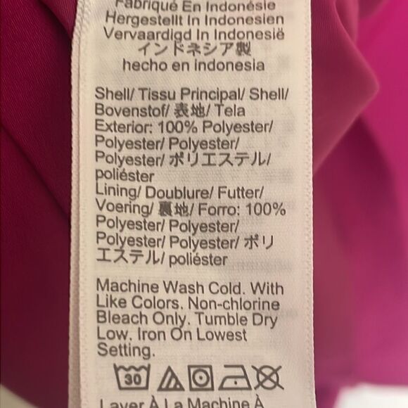 J. Crew Factory Ruffleneck Fuchsia Dress - Picture 5 of 5